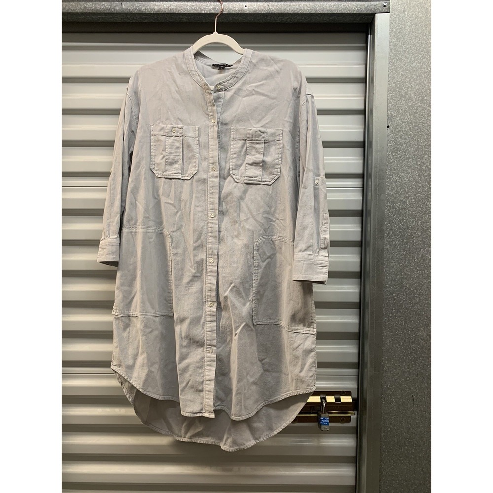 James Perse Cotton Gray Cotton Womens Shirt Dress Size 1